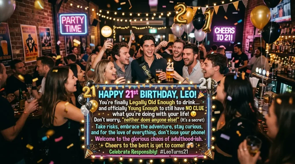 Funny Inspirational 21st Birthday Wishes for a Boy