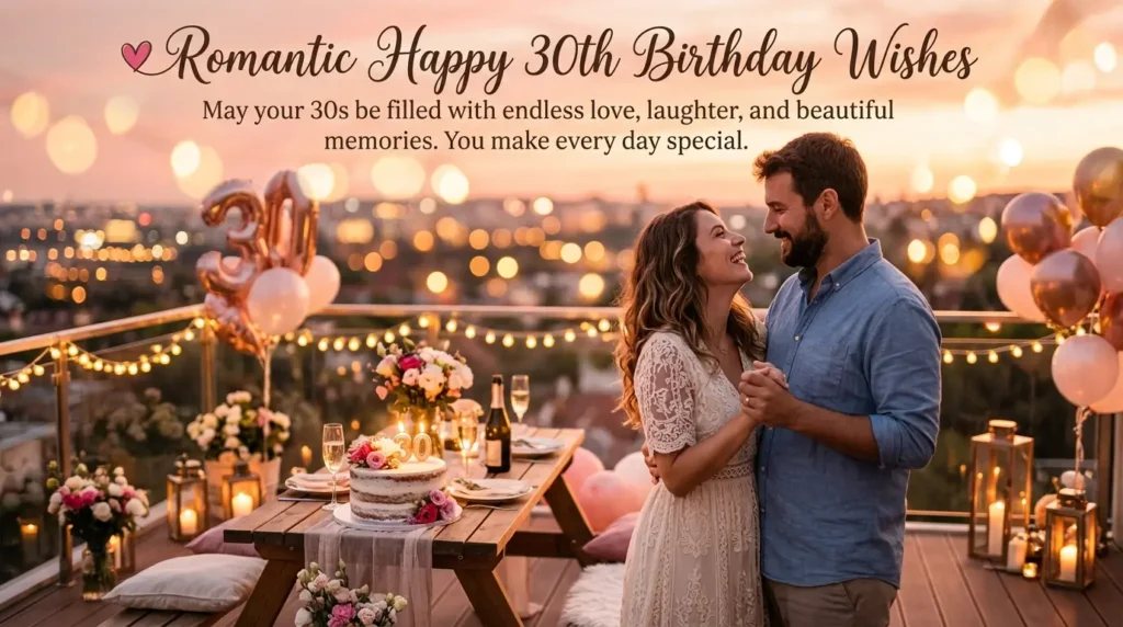 Romantic Female 30th Birthday Wishes