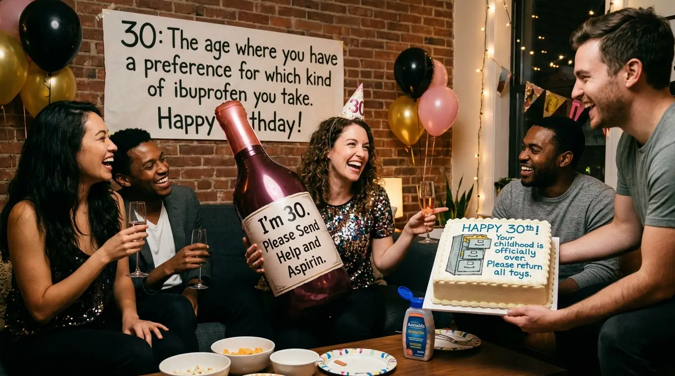 Funny Wishes for 30th Birthday