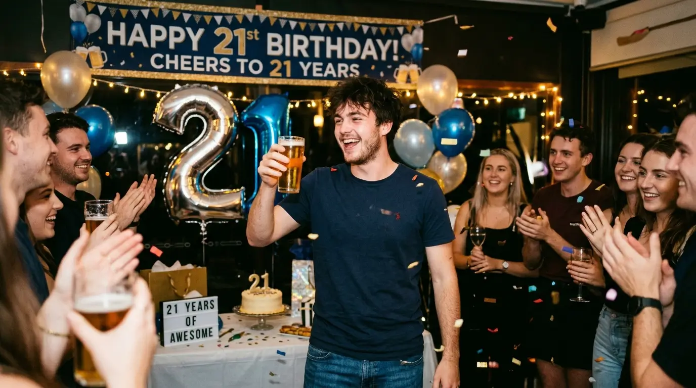 Short 21st Birthday Wishes for a Boy