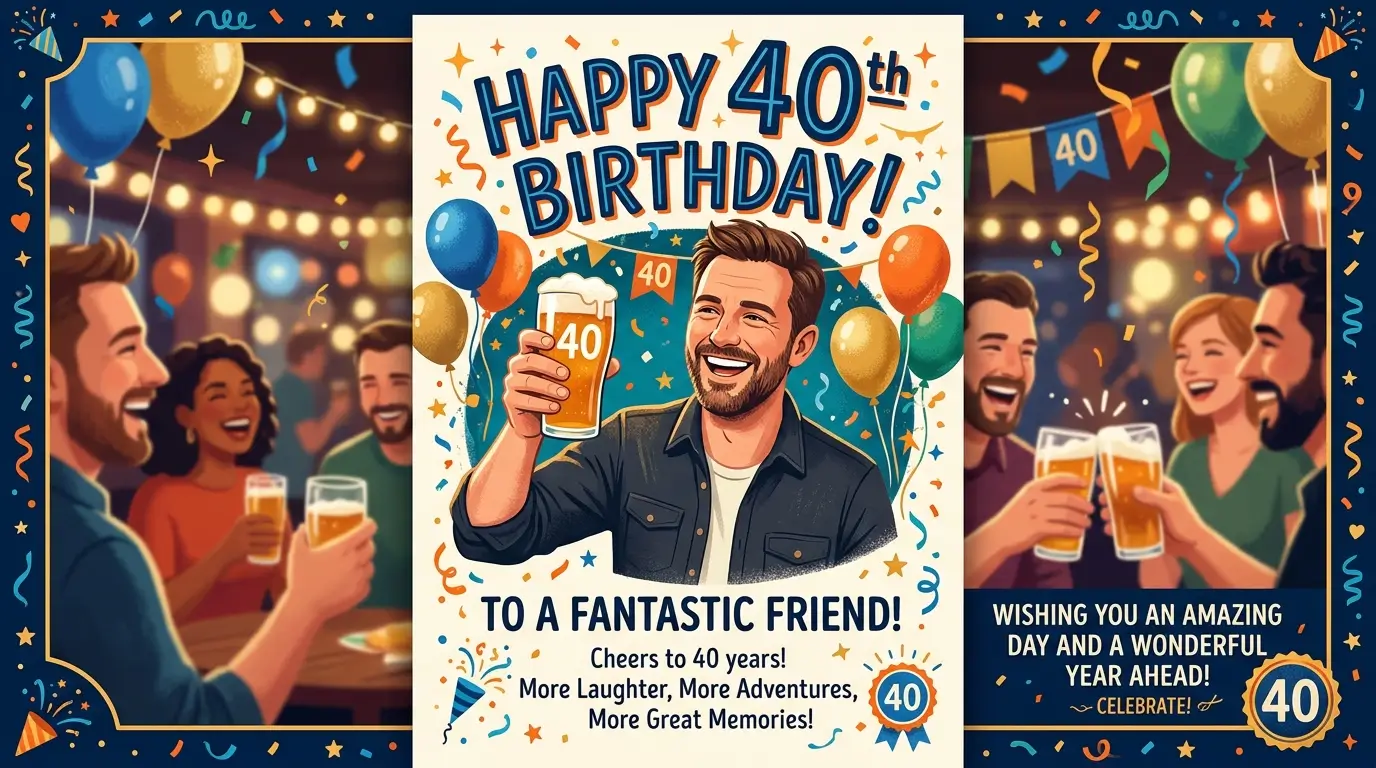 40th birthday wishes for a friend