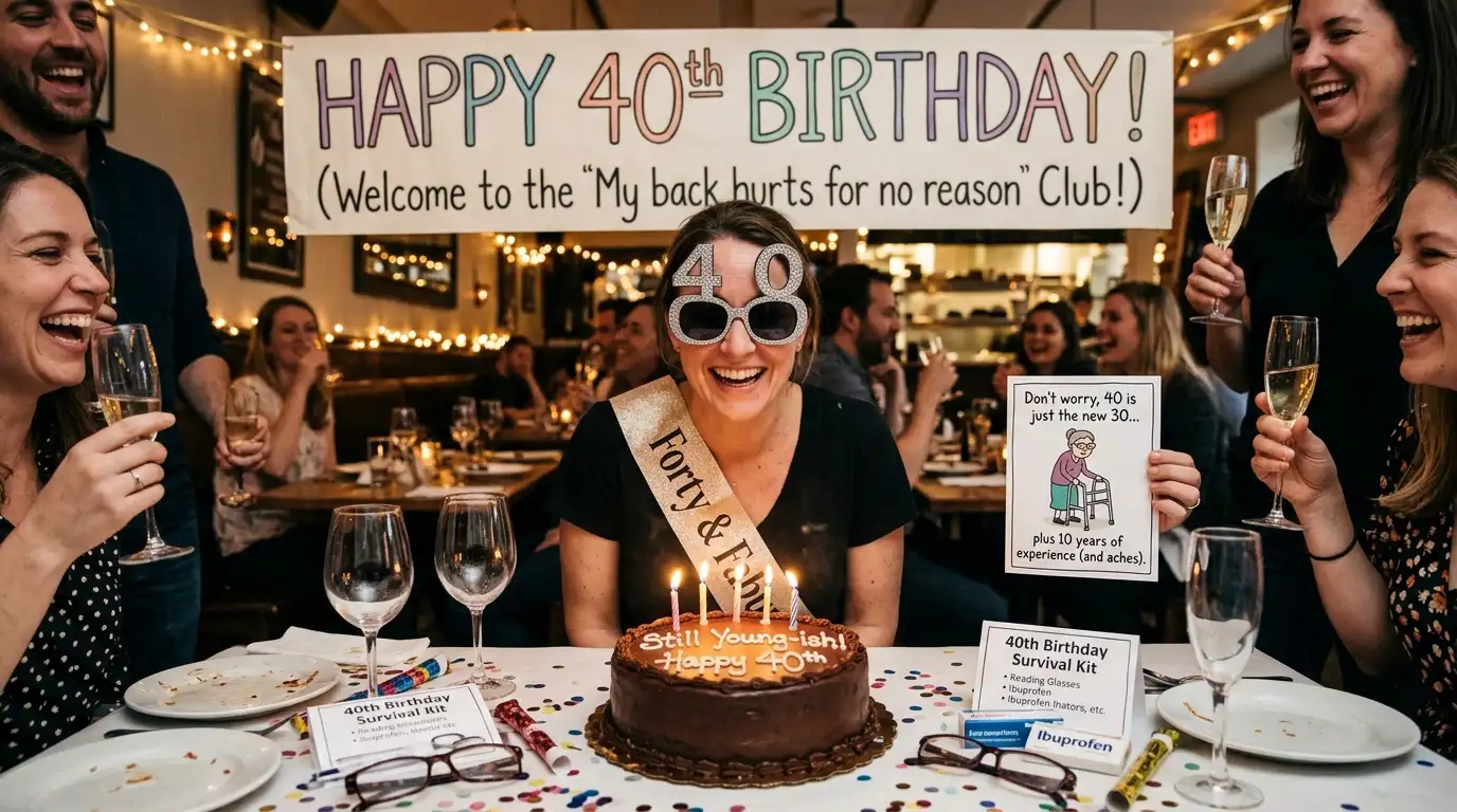 Funny 40th Birthday Wishes