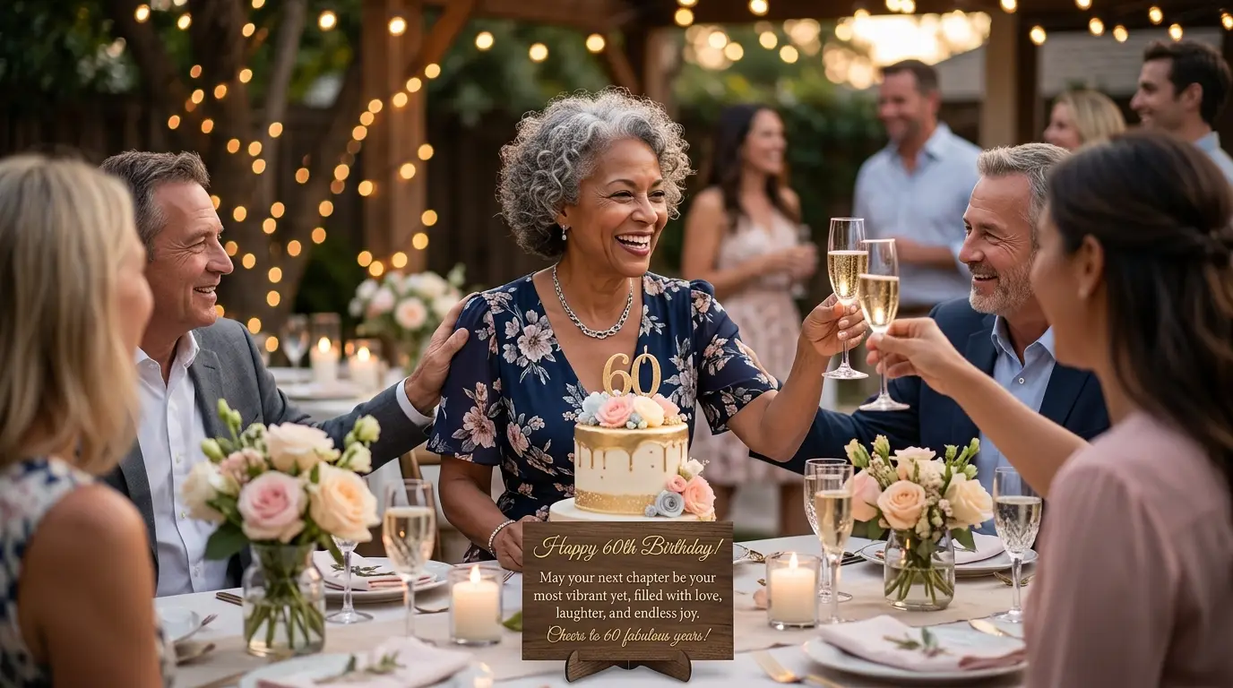 60th birthday wishes for female friend