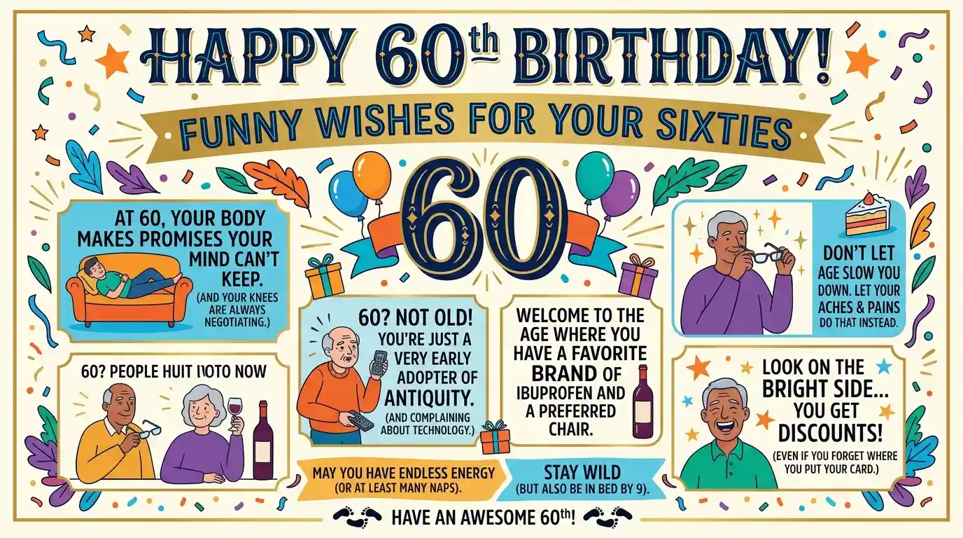 60th birthday wishes funny