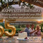 65th birthday wishes