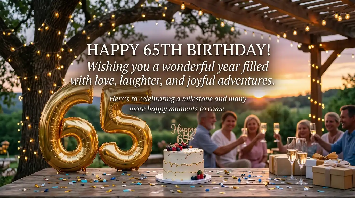 65th birthday wishes