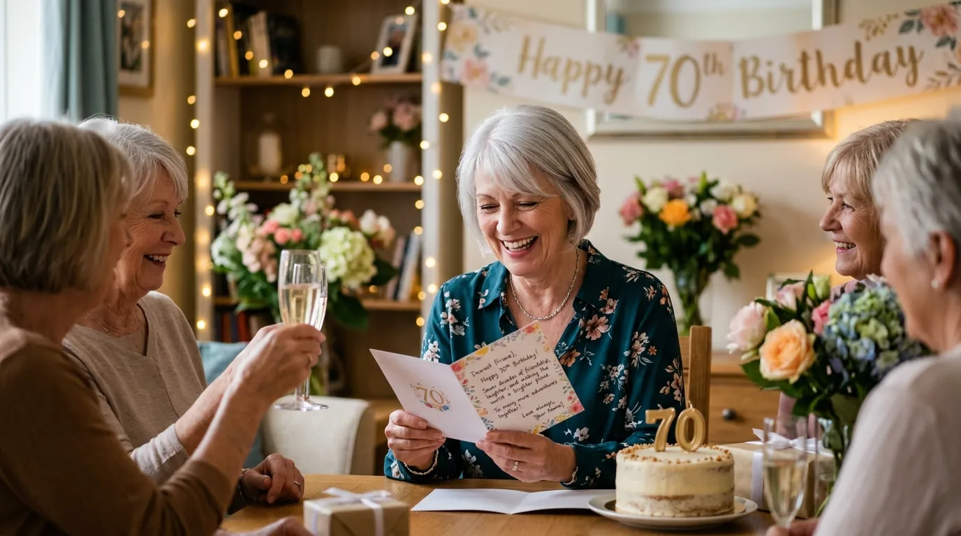 70th birthday wishes for female friend