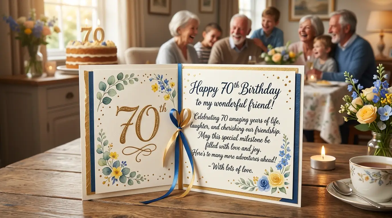 70th birthday wishes for friend