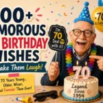 humorous 70th birthday wishes