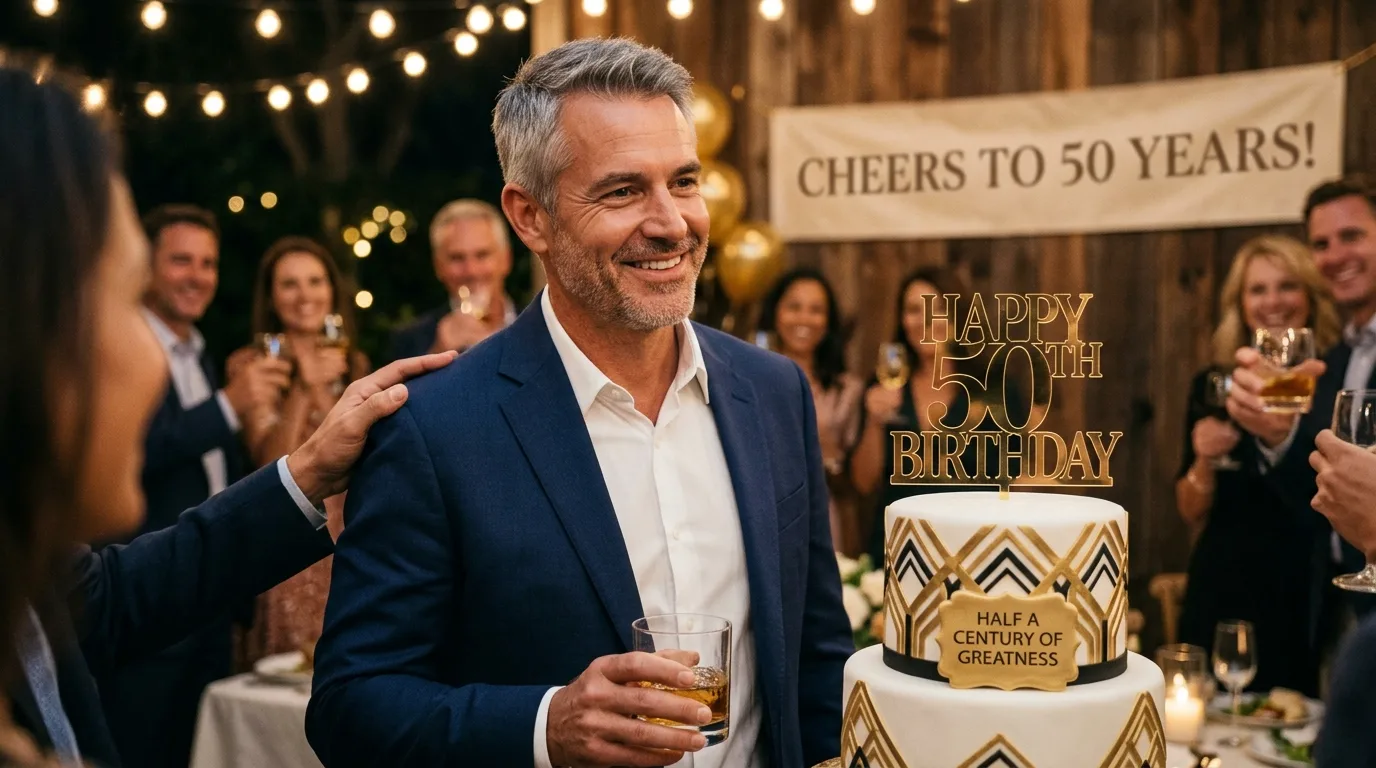 short 50th birthday wishes for a man