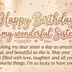 birthday wishes for a sister