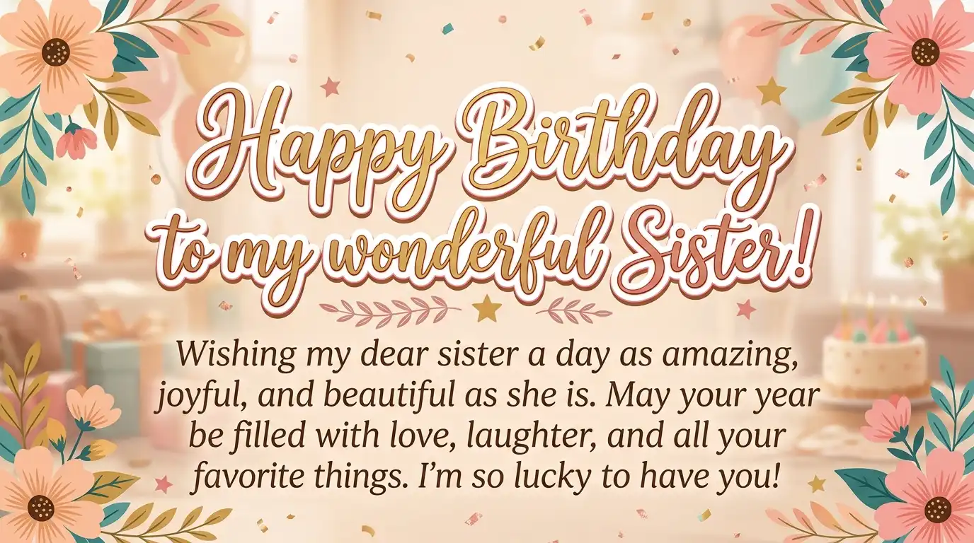 birthday wishes for a sister