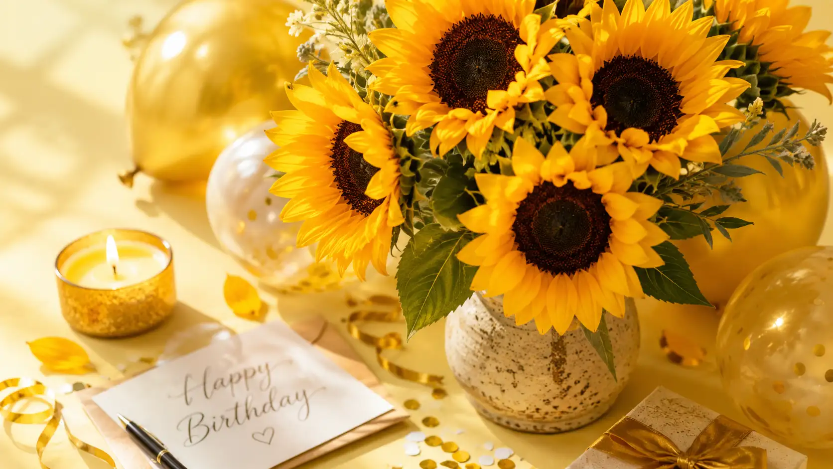 sunflower birthday wishes images